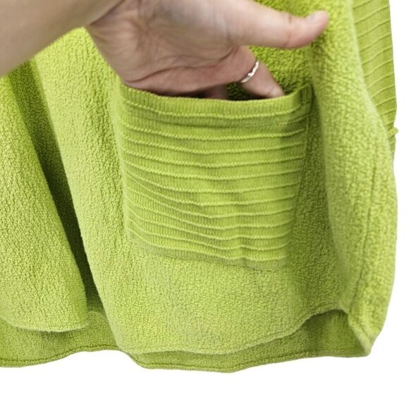 Margaret Winters Boxy Lagenlook Knit Top Green Women's Size L Artsy Relaxed Fit - Picture 4 of 11